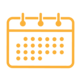 Calendar icon with dotted squares representing scheduled days