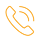 Telephone receiver icon with sound waves